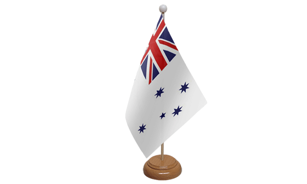 Australia Navy Ensign Small Flag with Wooden Stand